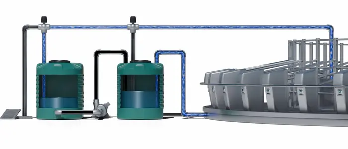 La nouvelle solution d'économie d'eau pour les manèges de traite DairyRotor T8600 et T8900 de GEA 