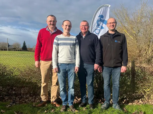 Sous la bannière TD Nutrition (de g. à d.) : Philippe Benoît, Ruben Dobbelaere, Thierry Dehaussy 