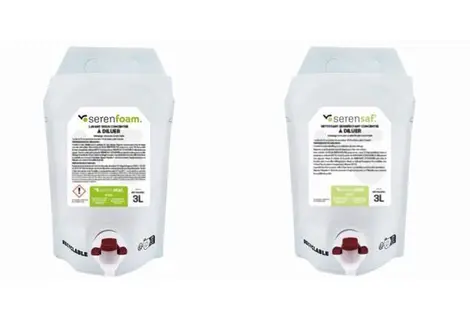 Poches de 3 l, à diluer pour ces nouveaux produits d'hygiène de traite